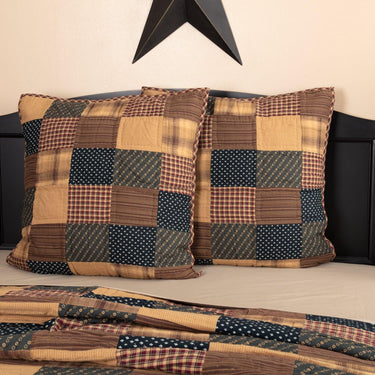 Patriotic Patch Euro Sham Quilted 26x26 VHC Brands - The Fox Decor